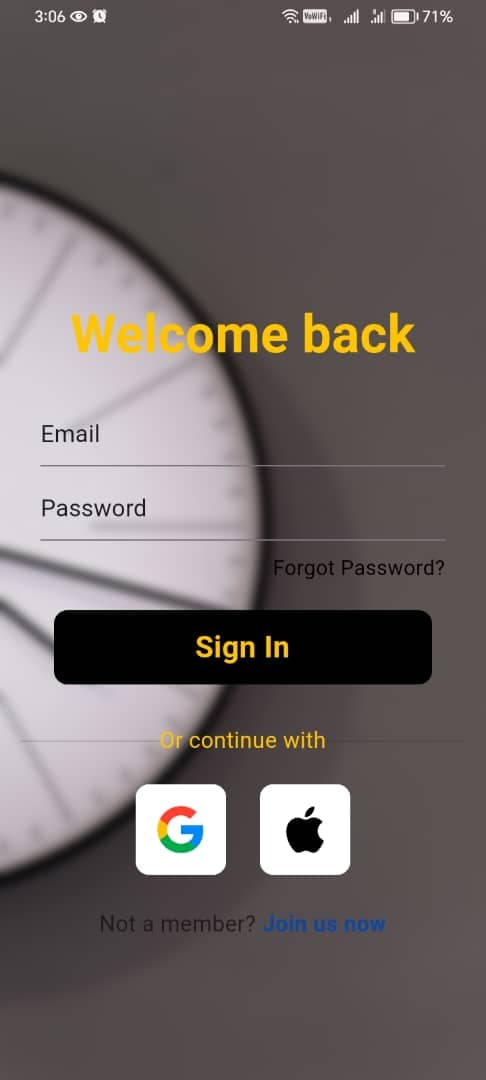 Timerly login pages